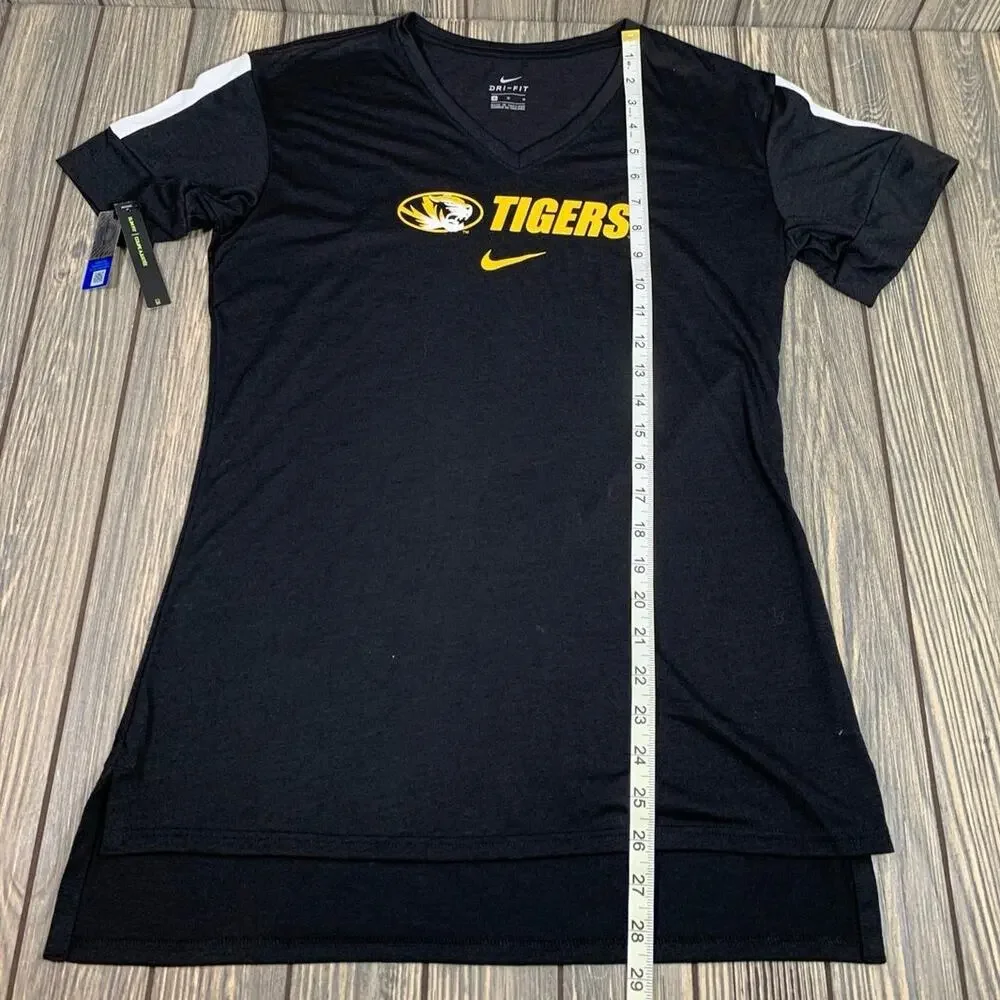Nike University of Missouri Tigers Womens‎ sport Shirt Med Black Yellow NWT